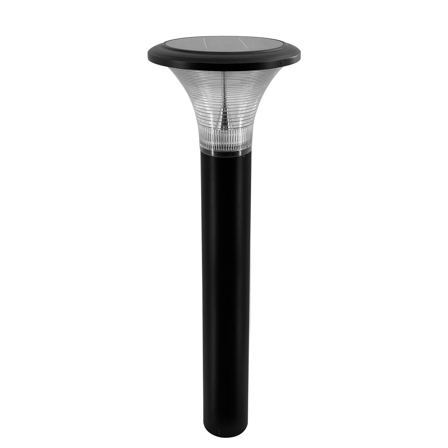 Residential aluminium solar bollard light with high quality black powder coating