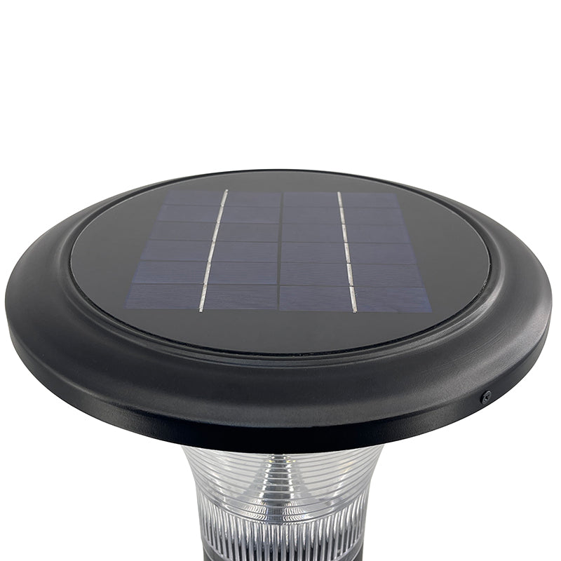 Solar panel of residential aluminium solar bollard light with high quality black powder coating