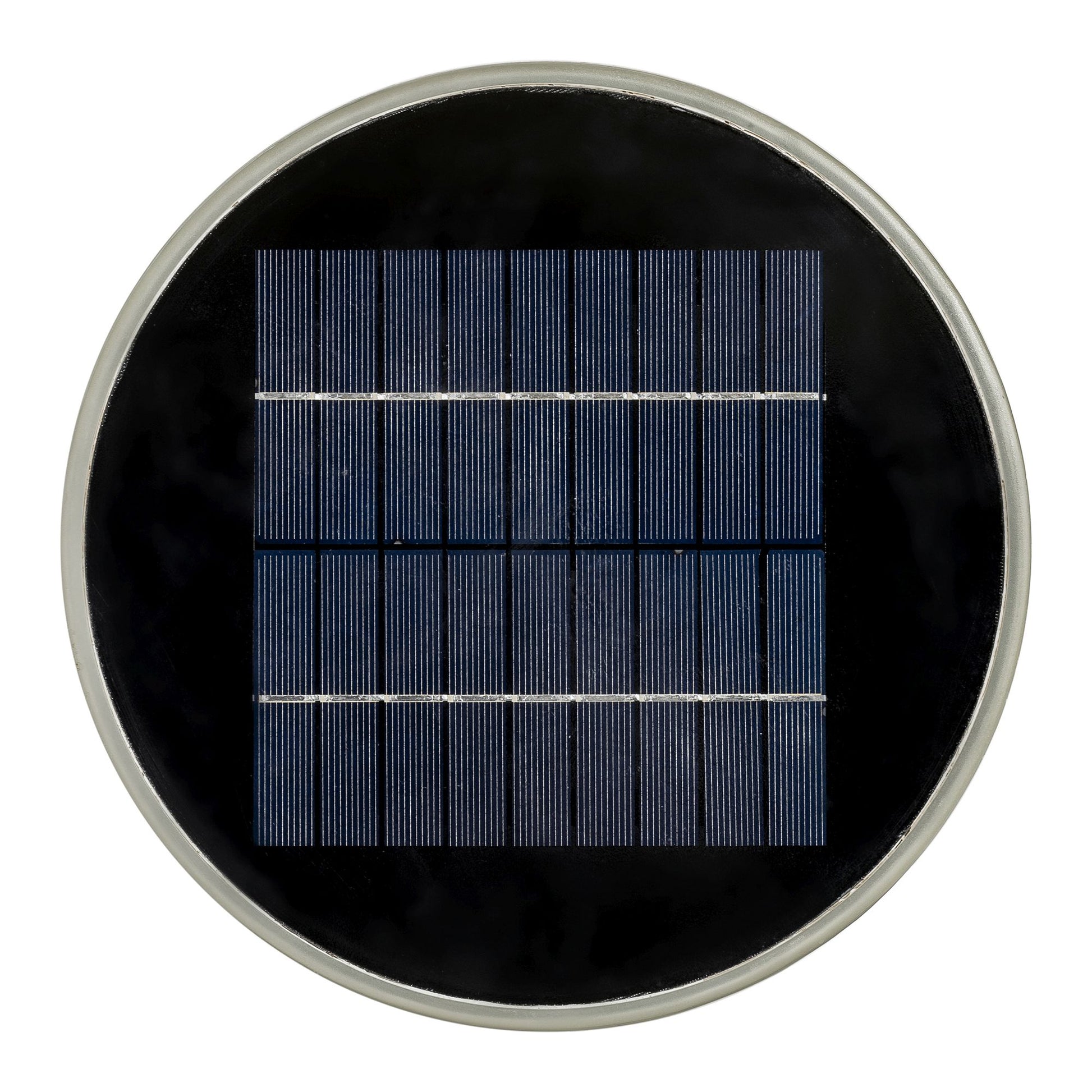 Solar panel of black commercial bollard light