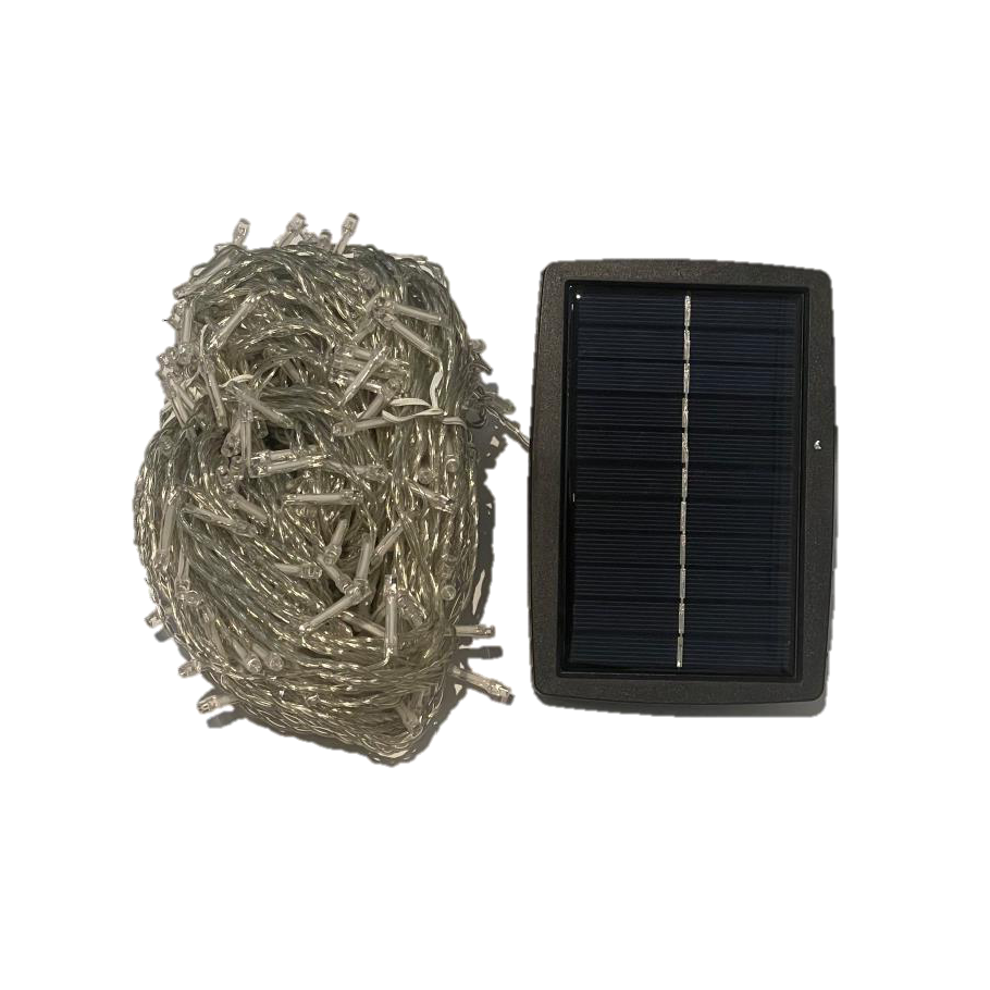 Transparent cable and solar panel for solar christmas bud lights