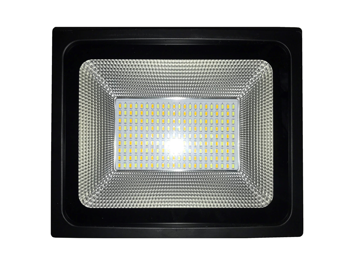 Dual colour solar LED flood light made of die-cast aluminium powder coated black. Available in 10W, 30W and 50W.