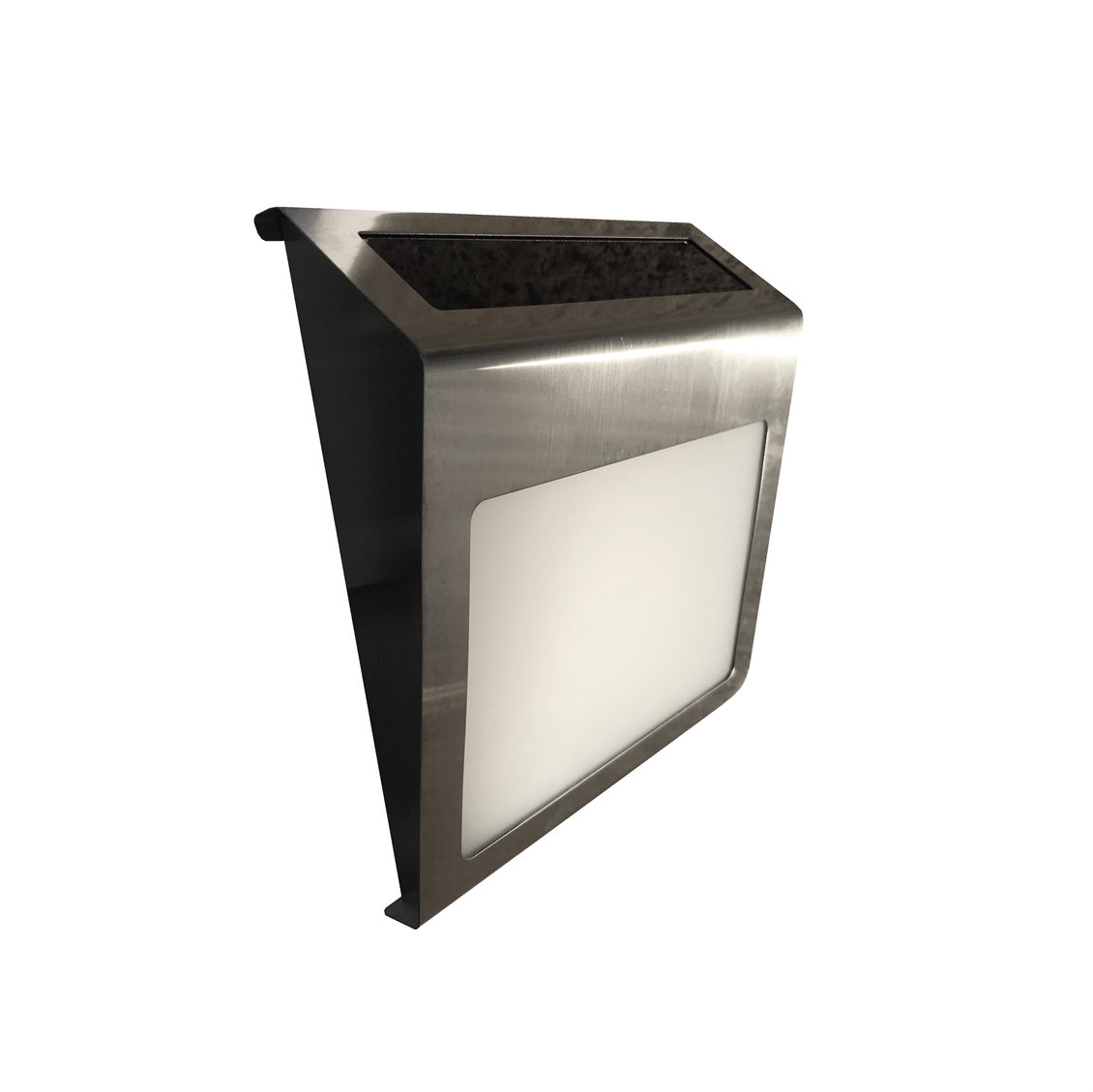 Stainless steel solar illuminated house number
