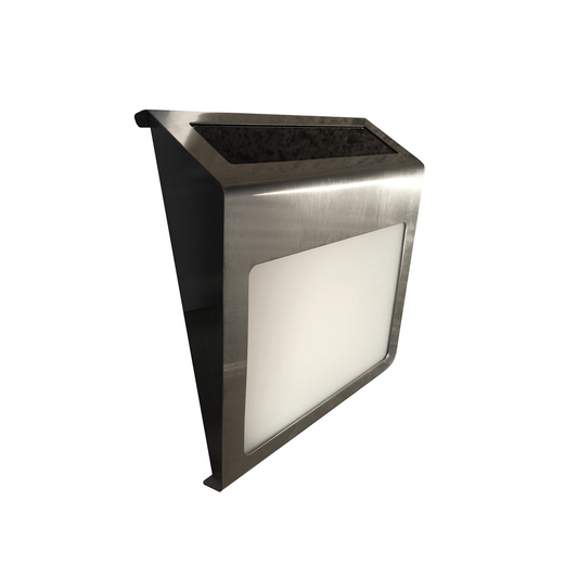 Stainless steel solar illuminated house number