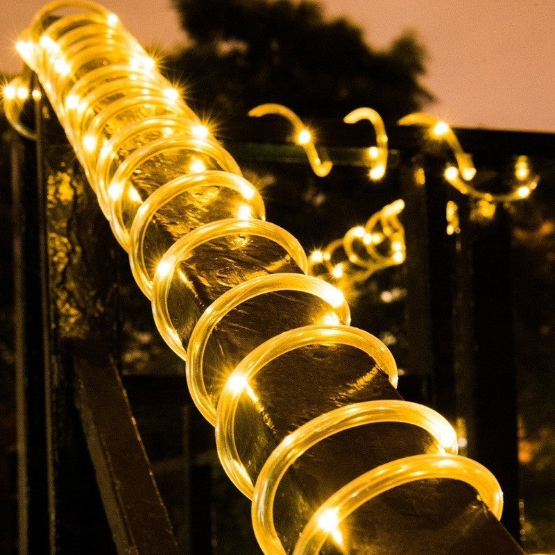 Solar LED rope light in warm white