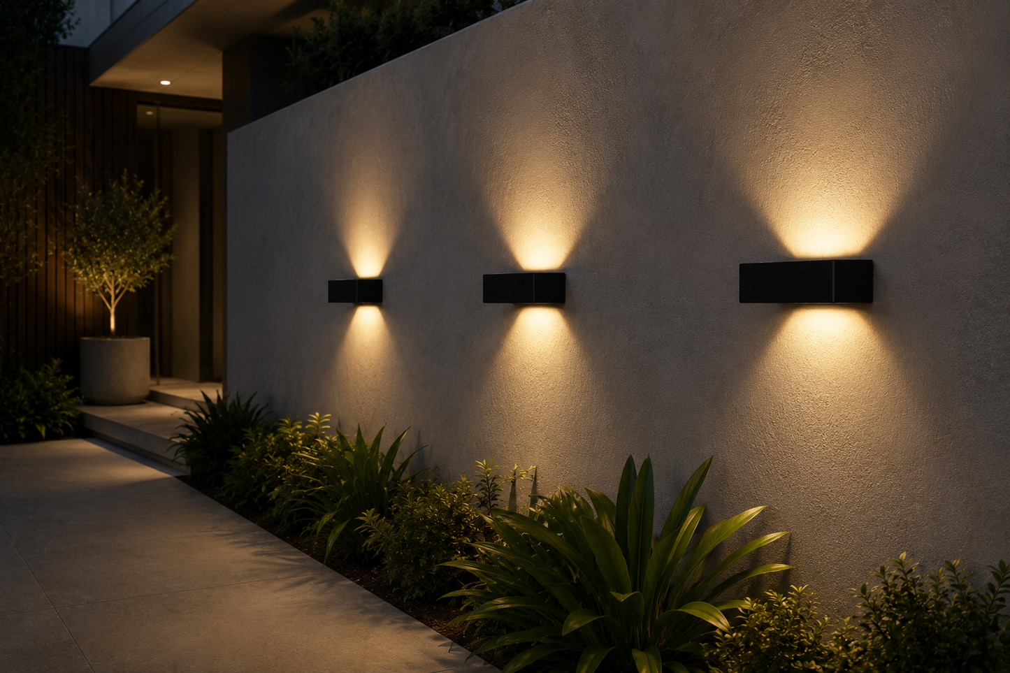"Stylish" Up/Down Wall Light - Silver