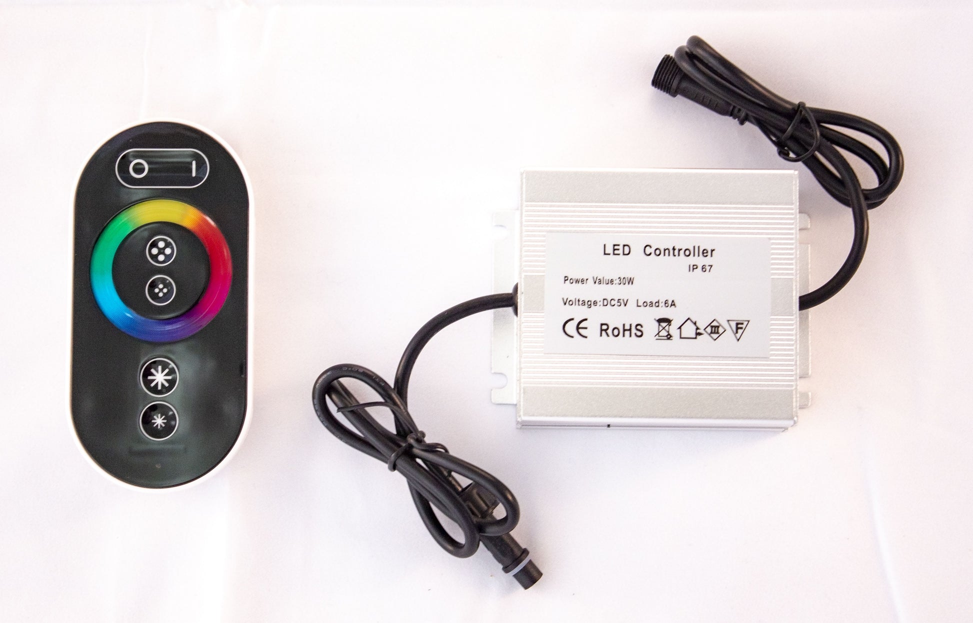 Solar controller & remote for RGB deck lighting kit