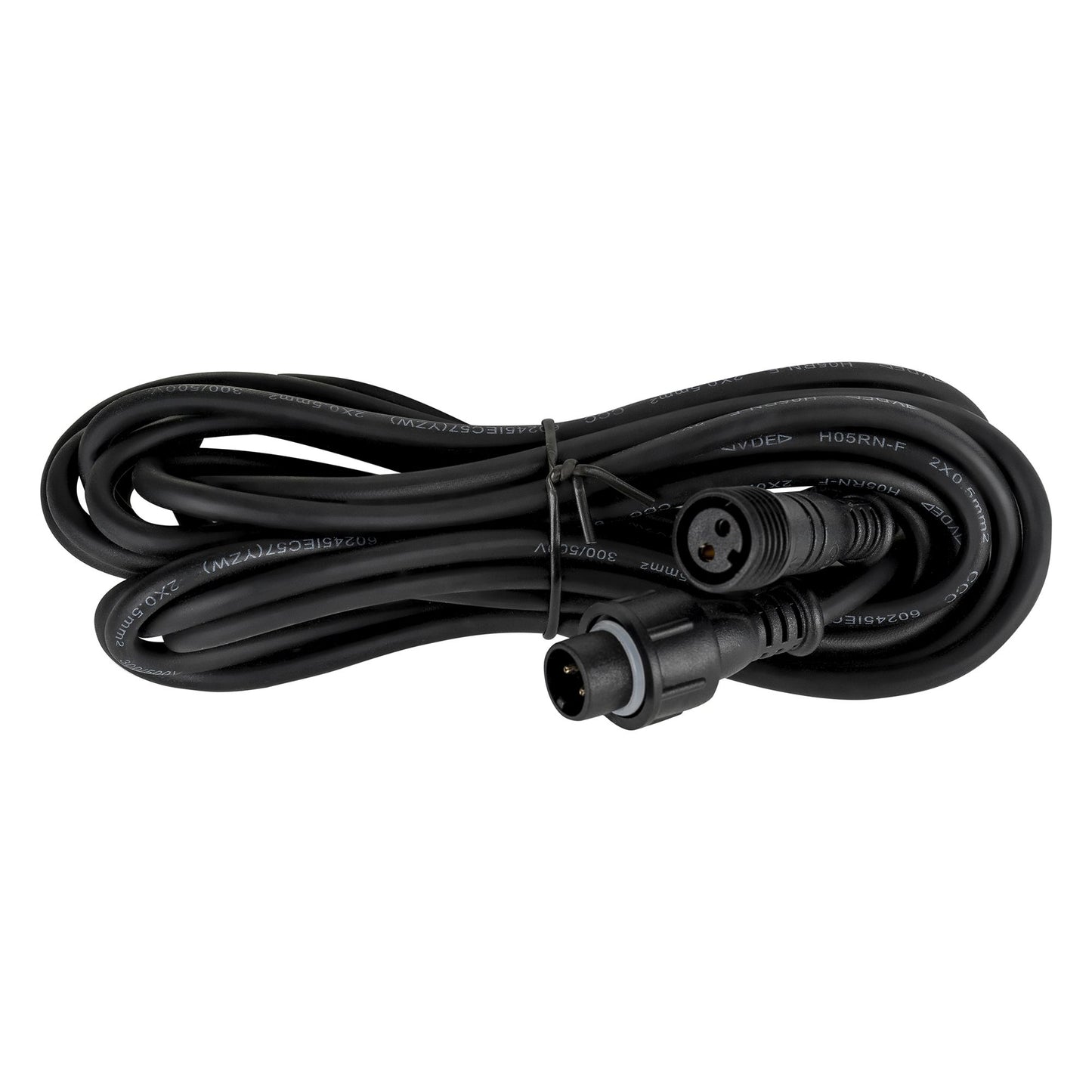 Close up of cable for solar in-ground light kit
