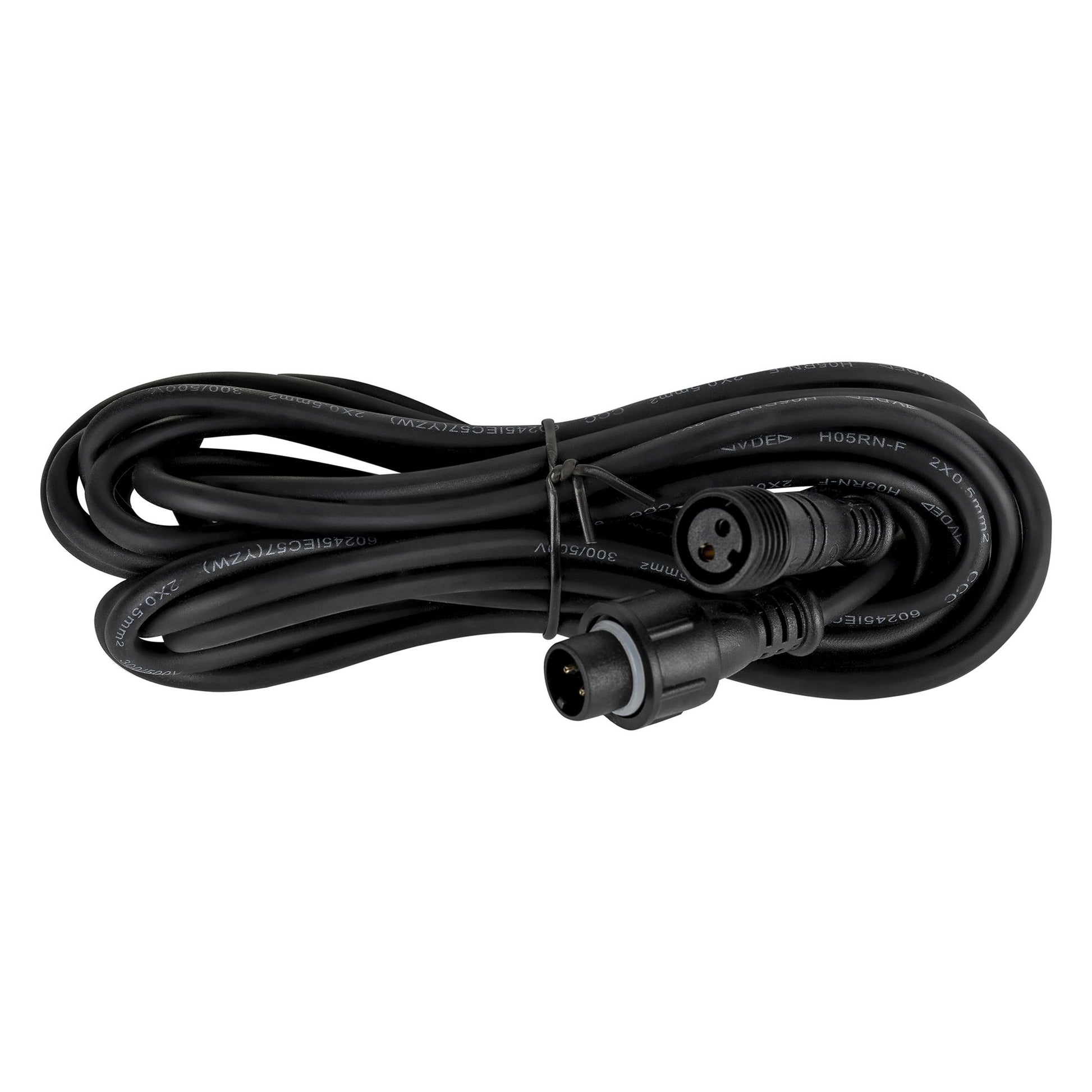 Close up of cable for solar in-ground light kit