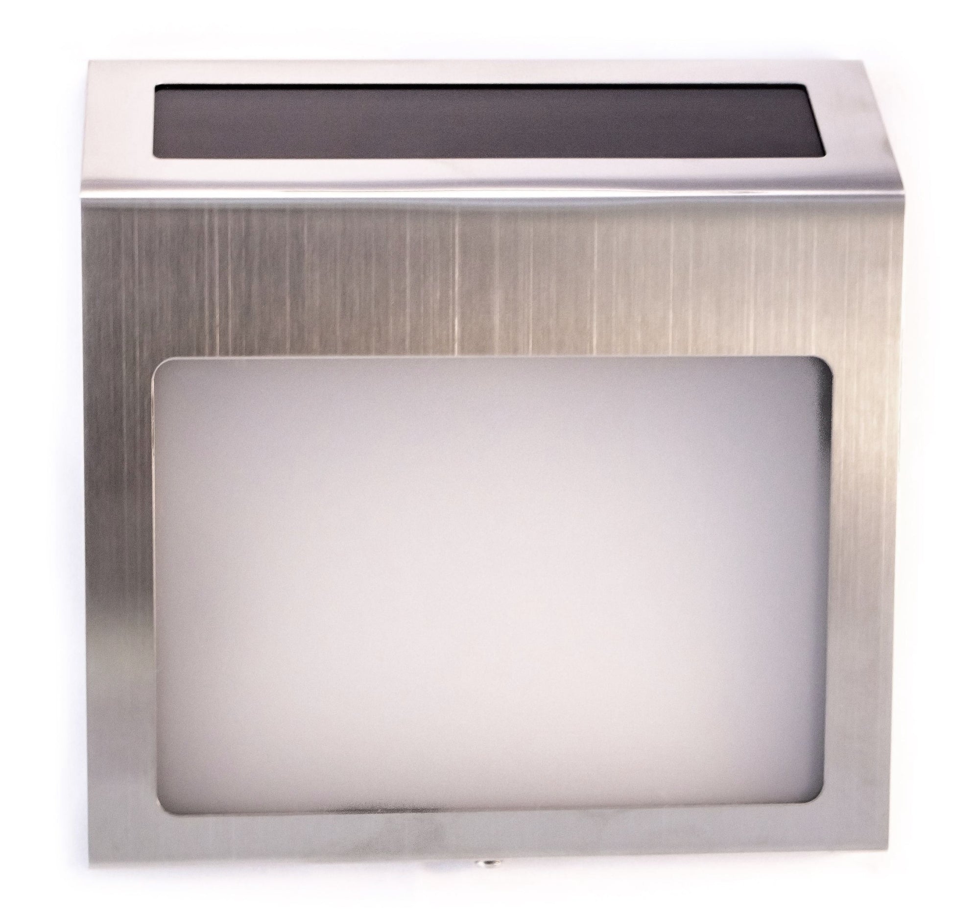 Stainless steel solar illuminated house number