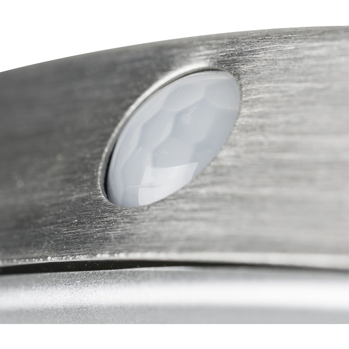 Close up detailed photo of solar light motion sensor