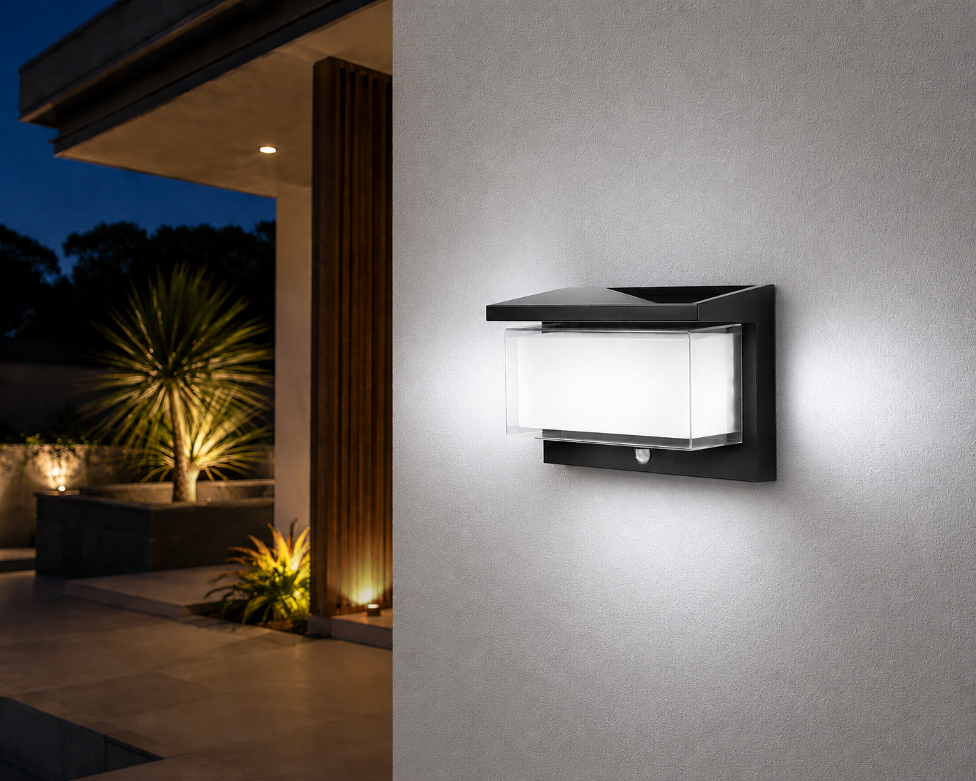 "Decorative" Wall Light w/ PIR (Cool White)