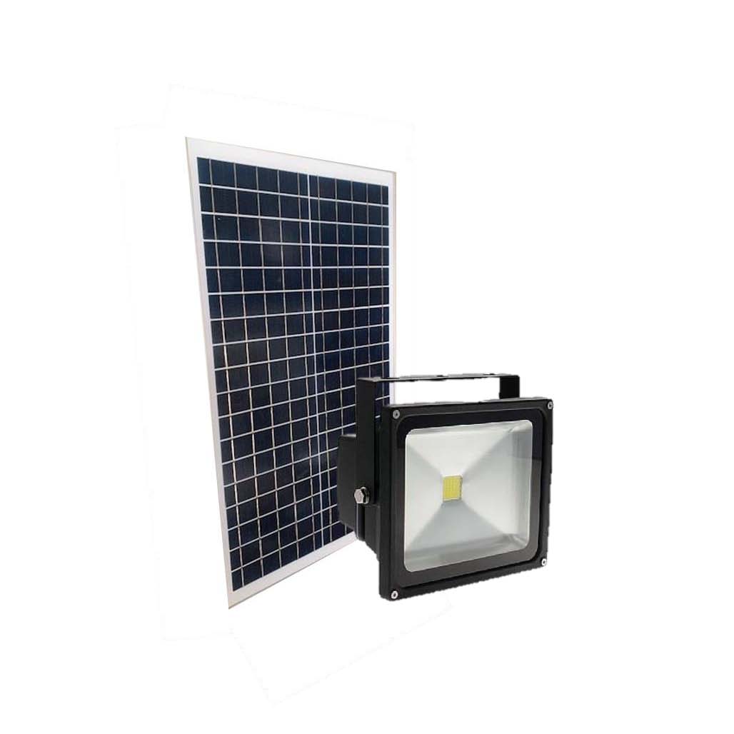 Clearance - 50W Cool White Floodlight + 100W Solar Panel Bundle