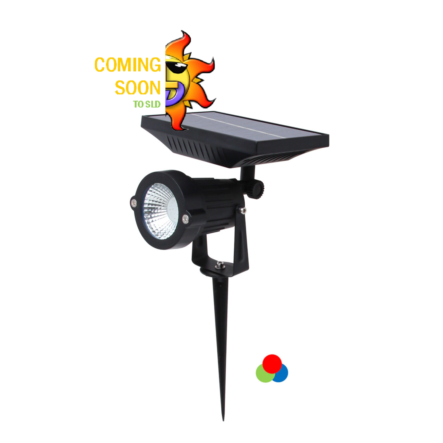 "King" Garden Spot Light w/ Solar Panel (RGB)
