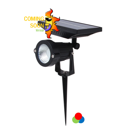 "King" Garden Spot Light w/ Solar Panel (RGB)