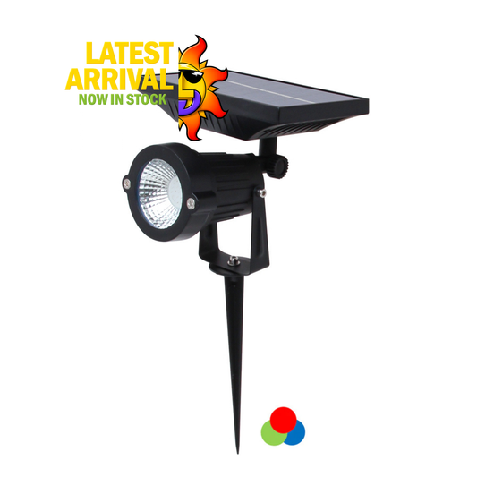 "King" Garden Spot Light w/ Solar Panel (RGB)