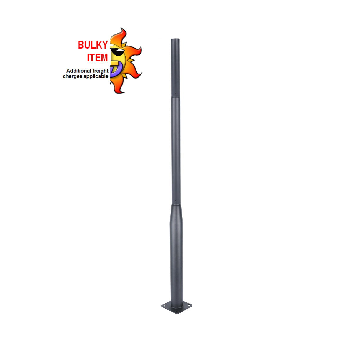 2.5m sectional steel pole with rag bolt assembly for outdoor lighting