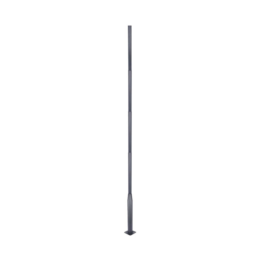 5m sectional steel pole with rag bolt assembly for outdoor lighting