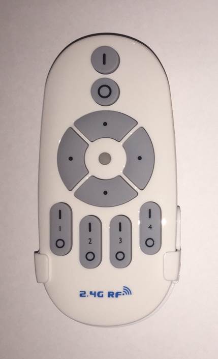 RF remote control able to control & dim 4 channels - designed for use with SLDPLS-72W