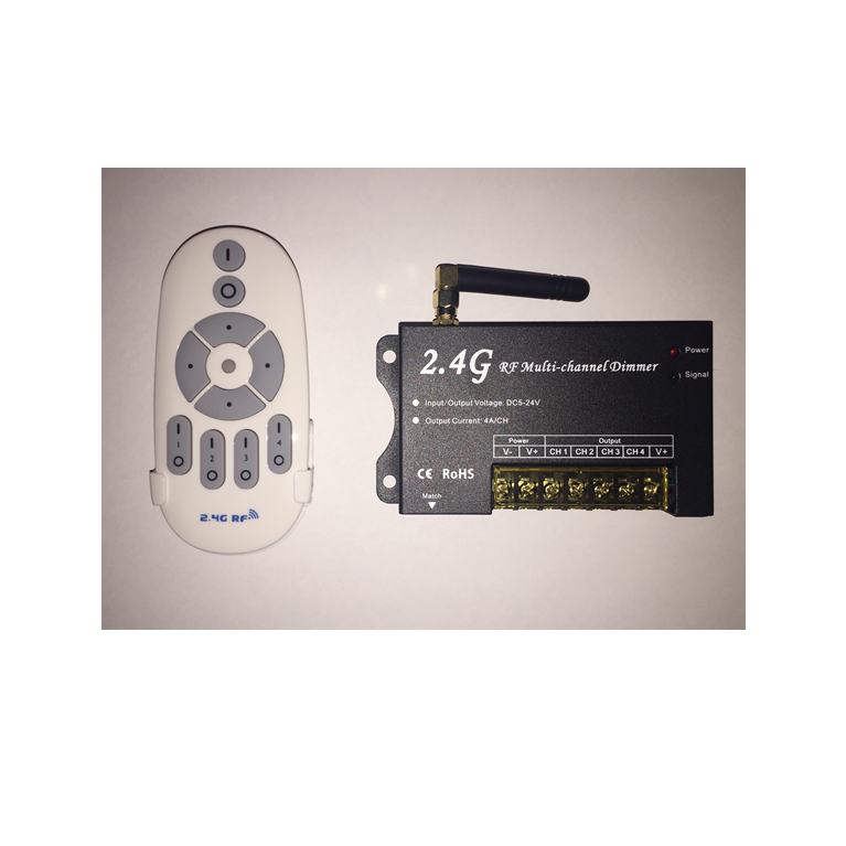 RF remote control able to control & dim 4 channels - designed for use with SLDPLS-72W