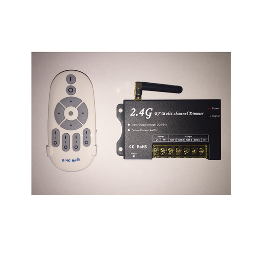 RF remote control able to control & dim 4 channels - designed for use with SLDPLS-72W