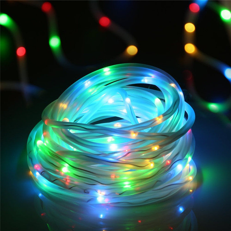 Solar LED rope light in RGBY
