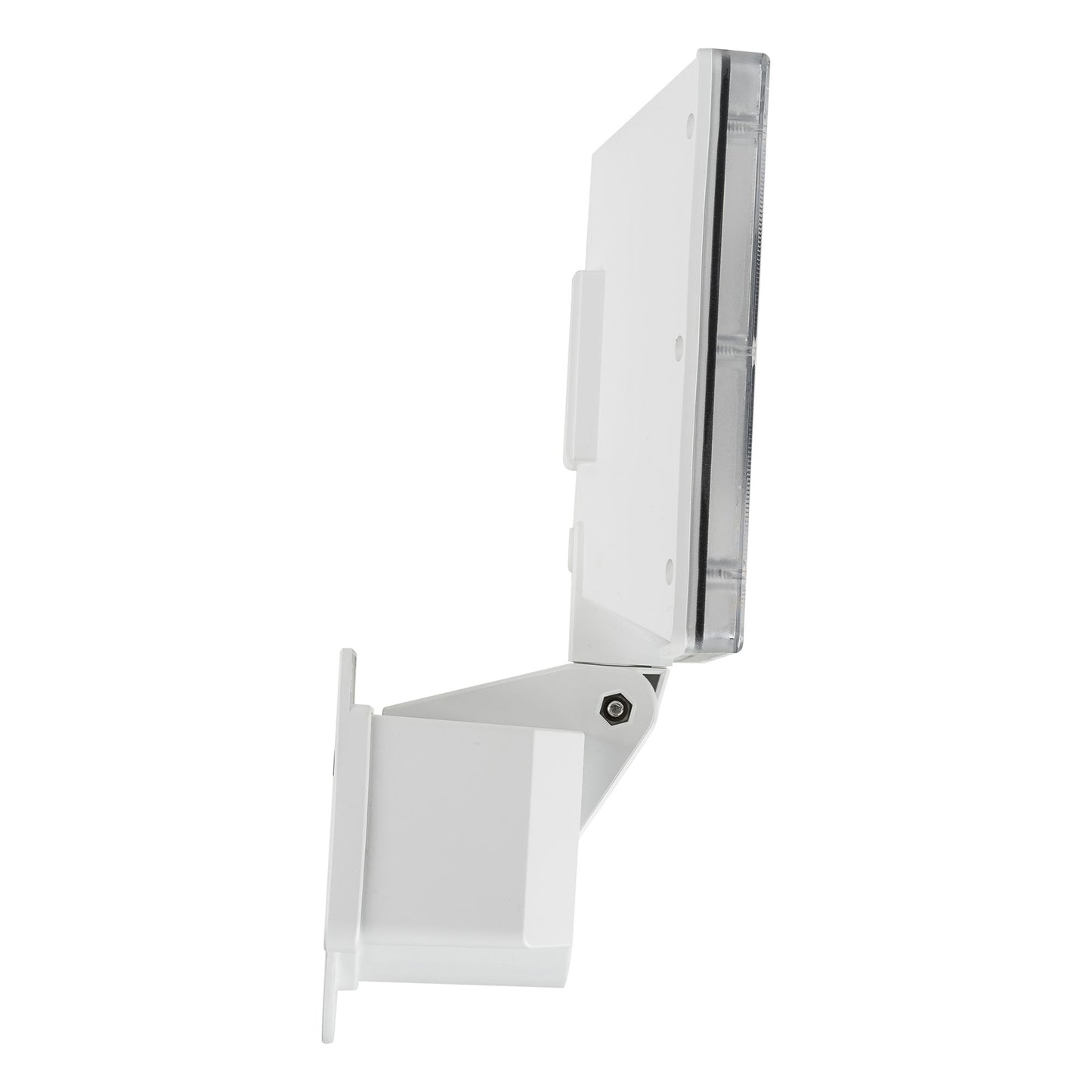 White solar flood light with an integrated security camera