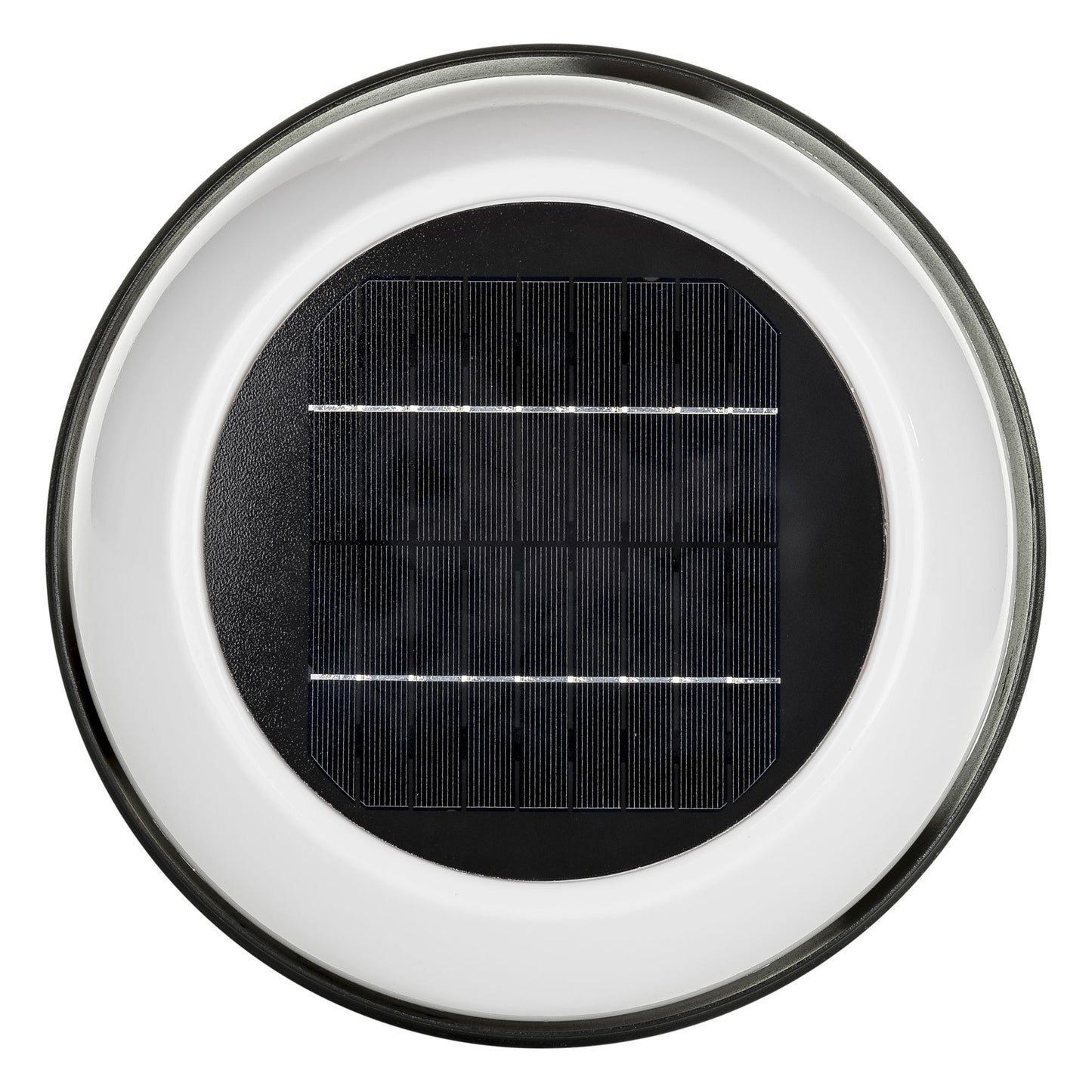 Built-in solar panel for commercial black die-cast aluminium solar pillar light