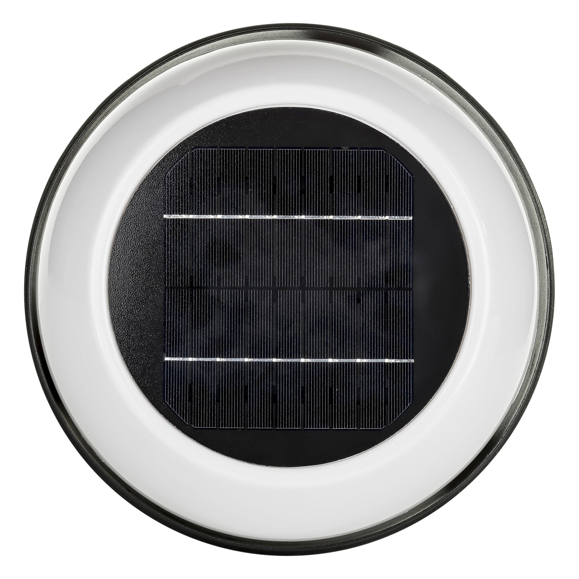 Built-in solar panel for commercial black die-cast aluminium solar pillar light