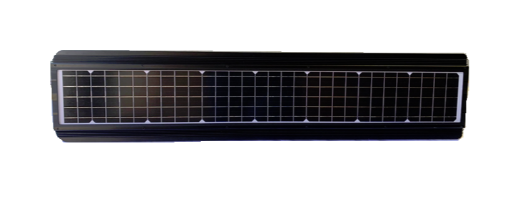40w All-In-One solar street light with integrated PIR sensor, built in solar panel and constructed of aluminium alloy