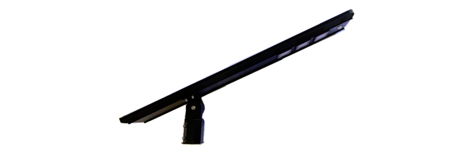 40w All-In-One solar street light with integrated PIR sensor, built in solar panel and constructed of aluminium alloy