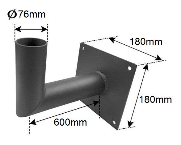 Wall bracket designed to mount the ThoR All-In-One Street Lights